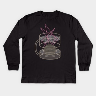 Modern Art Cup of Coffee Kids Long Sleeve T-Shirt